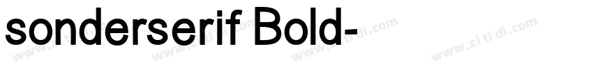 sonderserif Bold字体转换